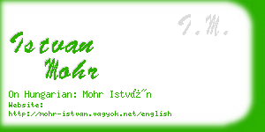 istvan mohr business card